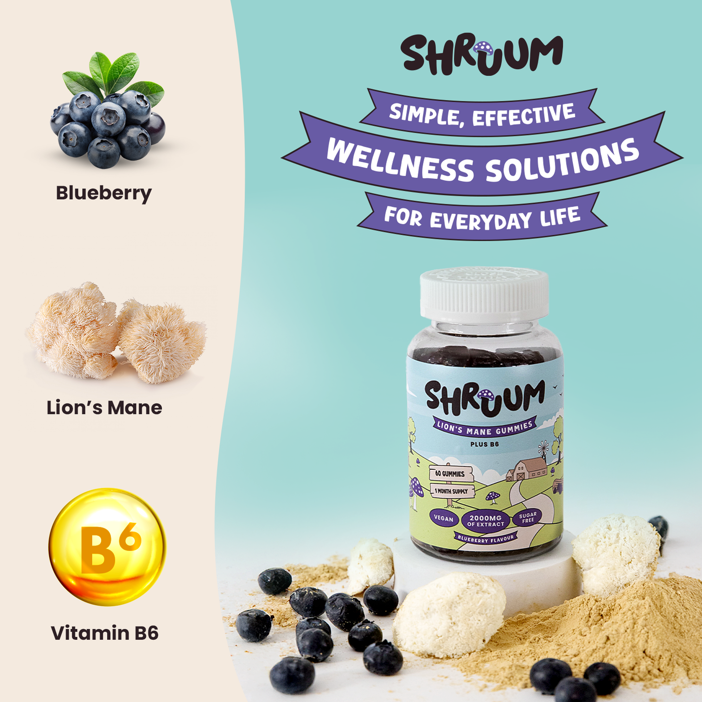 Shruum Lions Mane Gummies