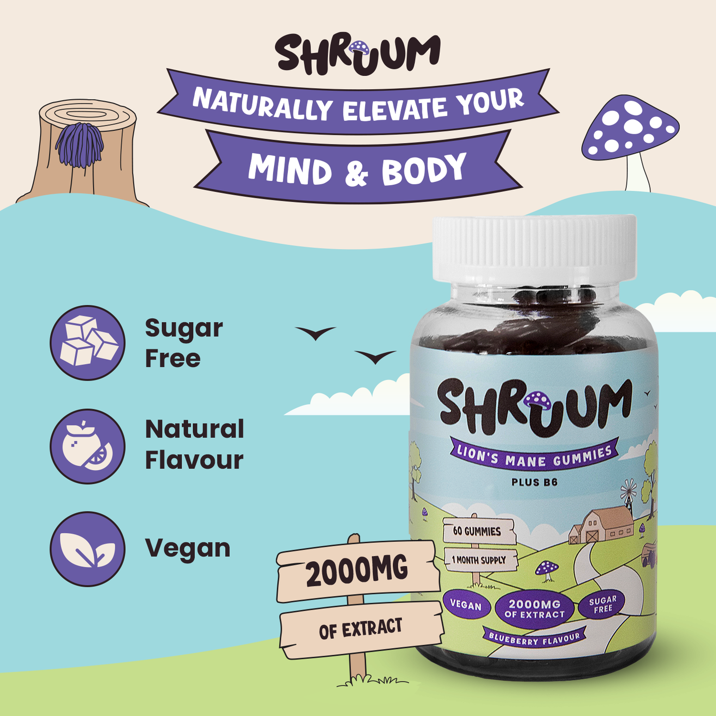 Shruum Lions Mane Gummies