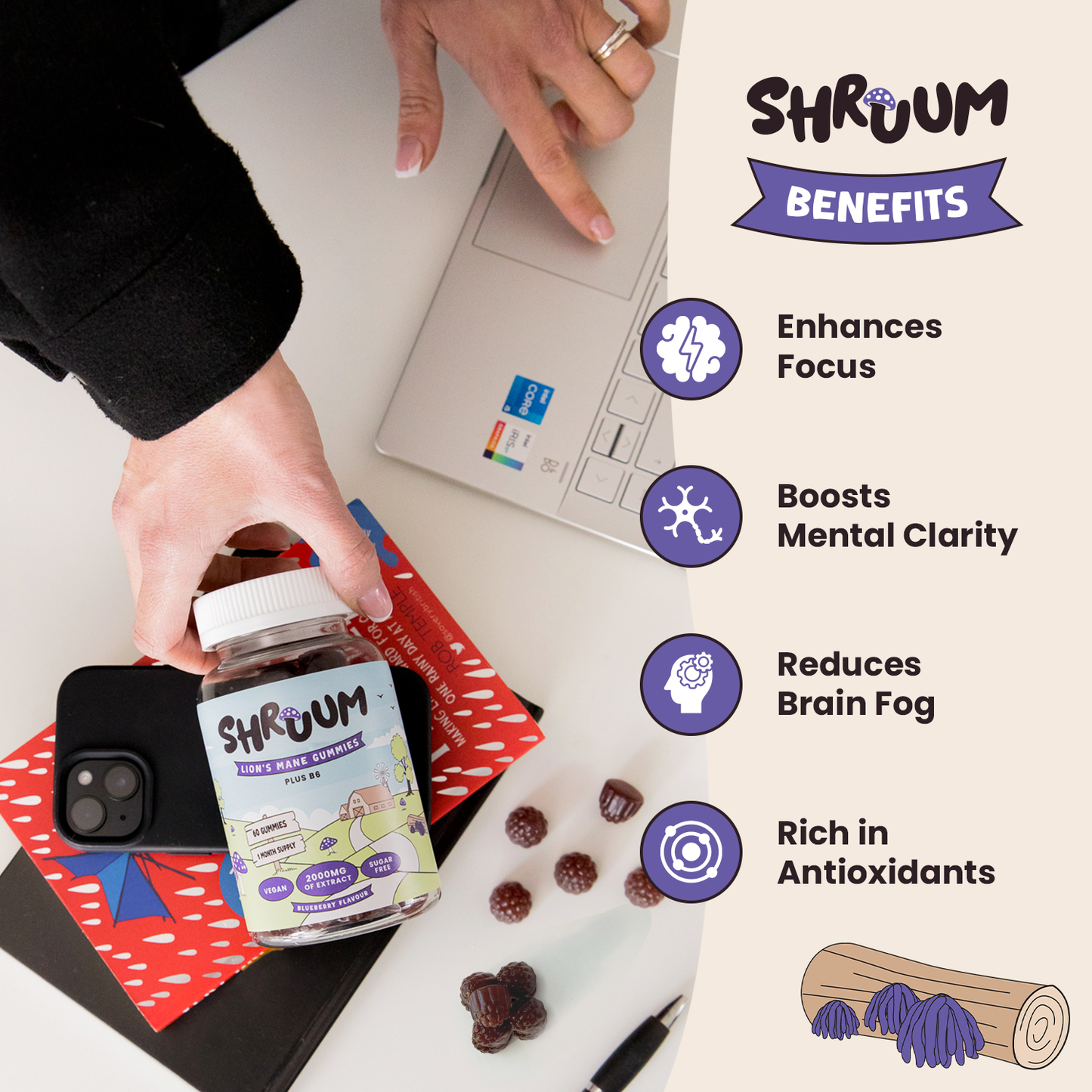 Shruum Lions Mane Gummies